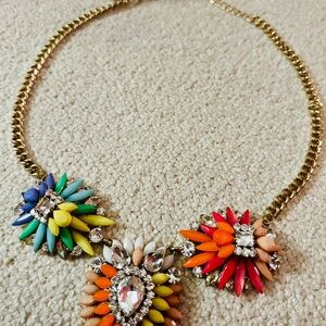 Kohl's Colorful Floral Necklace with Gold Chain